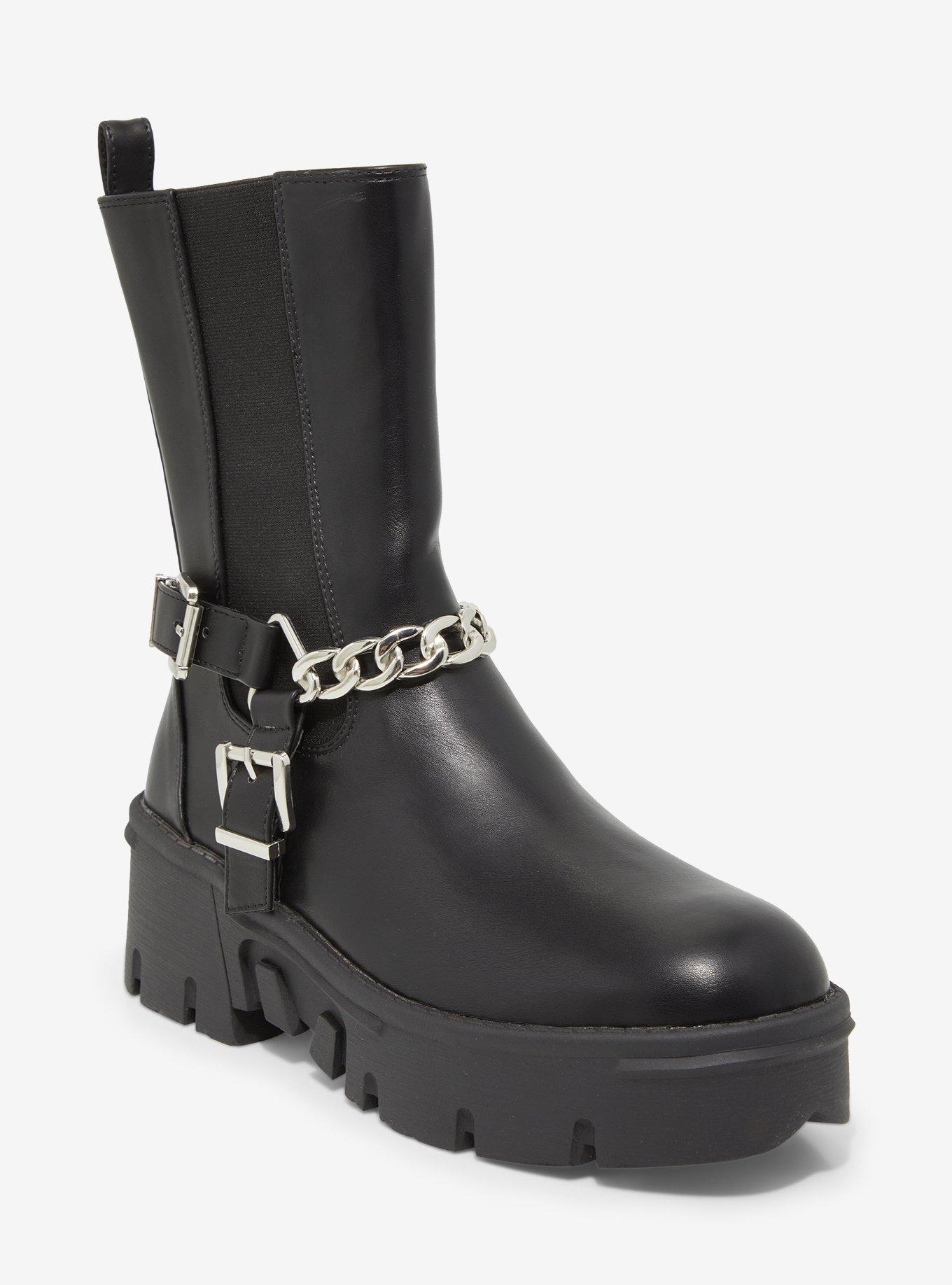 Raid London Greta Chain Buckle Platform Boots, , hi-res