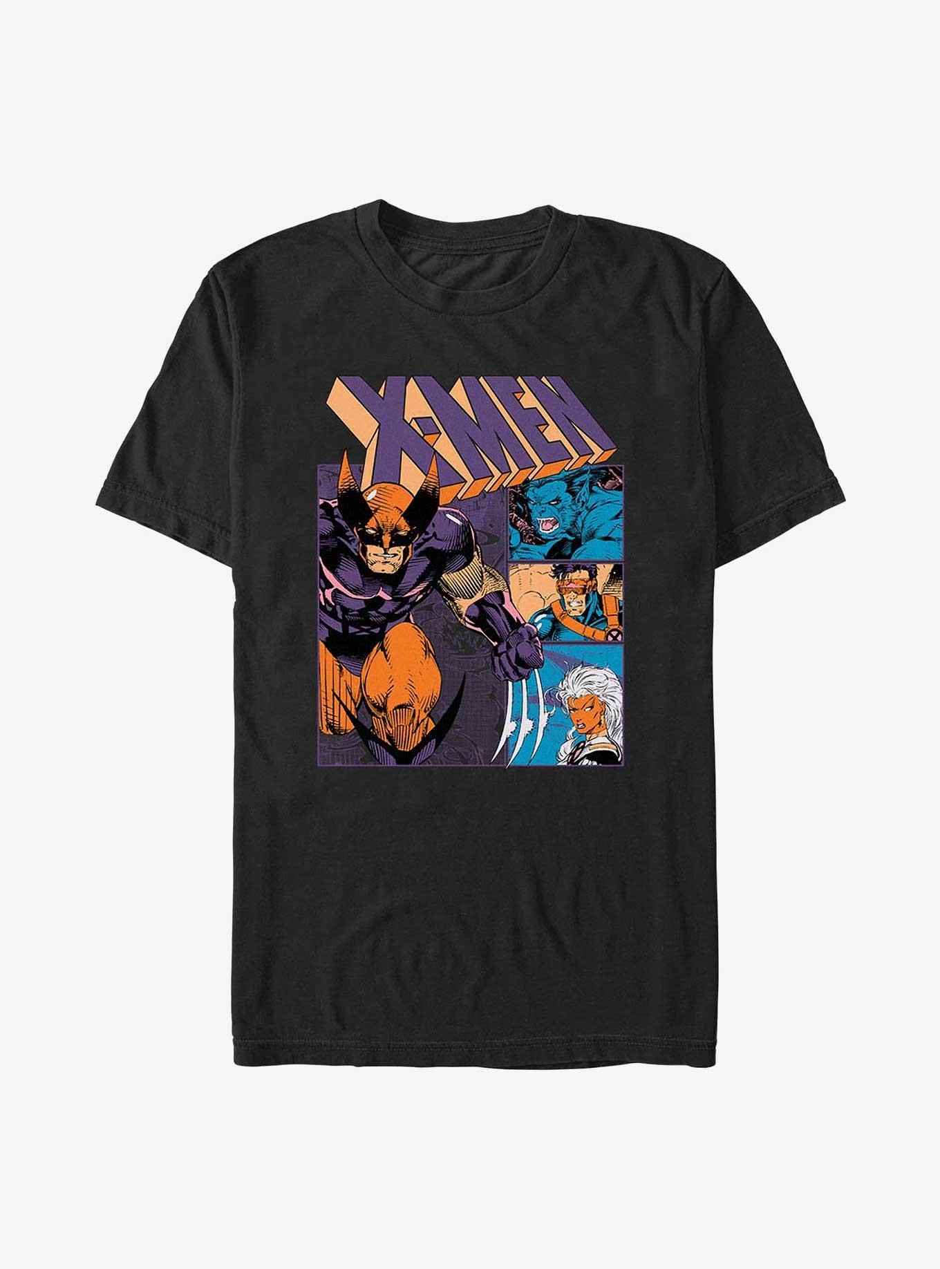 X-Men Team Oasis Panels T-Shirt, BLACK, hi-res