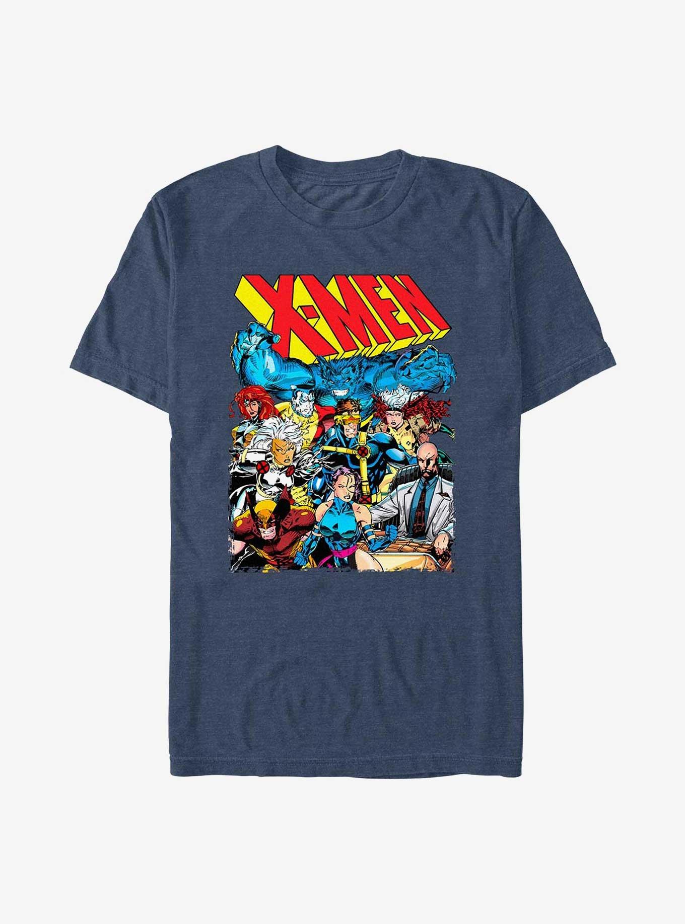 X-Men Team Members T-Shirt, NAVY HTR, hi-res