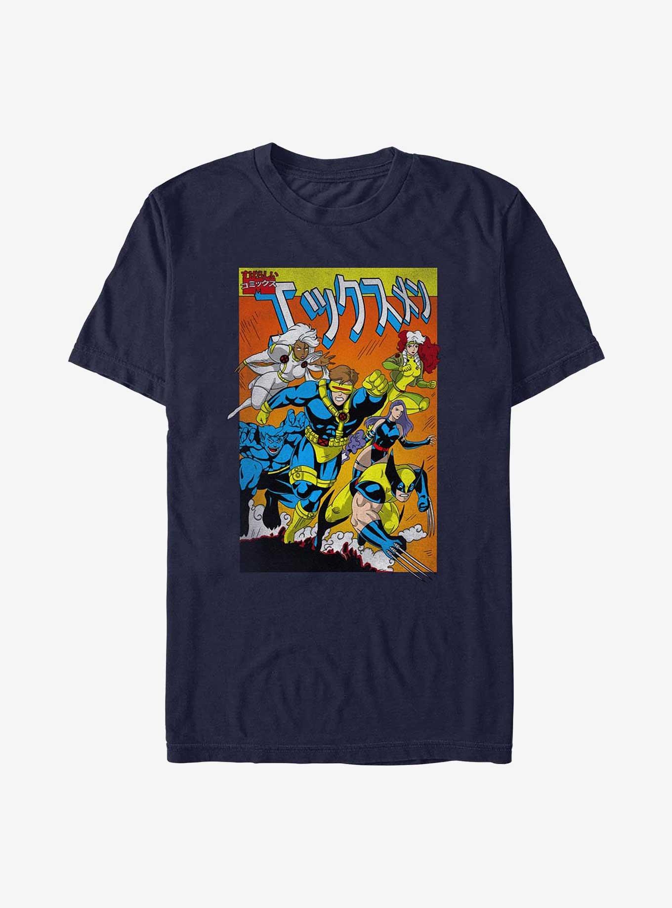 Marvel X-Men Team Run Anime T-Shirt