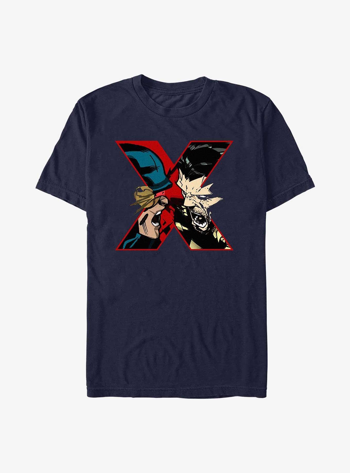 X-Men Cyclops X Wolverine T-Shirt, NAVY, hi-res