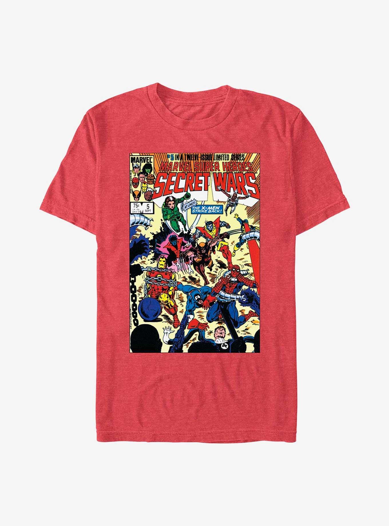 X-Men Secret Wars Vol5 Poster T-Shirt, RED HTR, hi-res