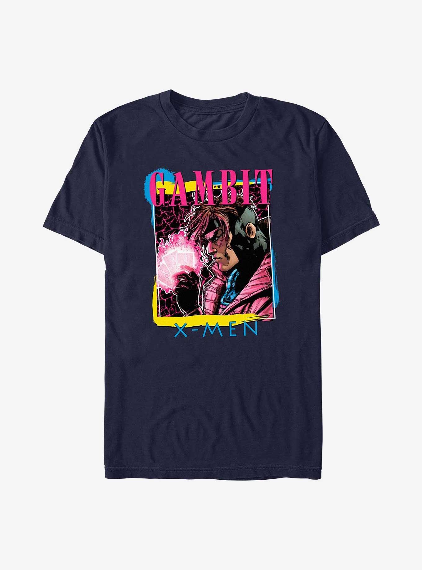 X-Men Gambit Profile Box T-Shirt, NAVY, hi-res