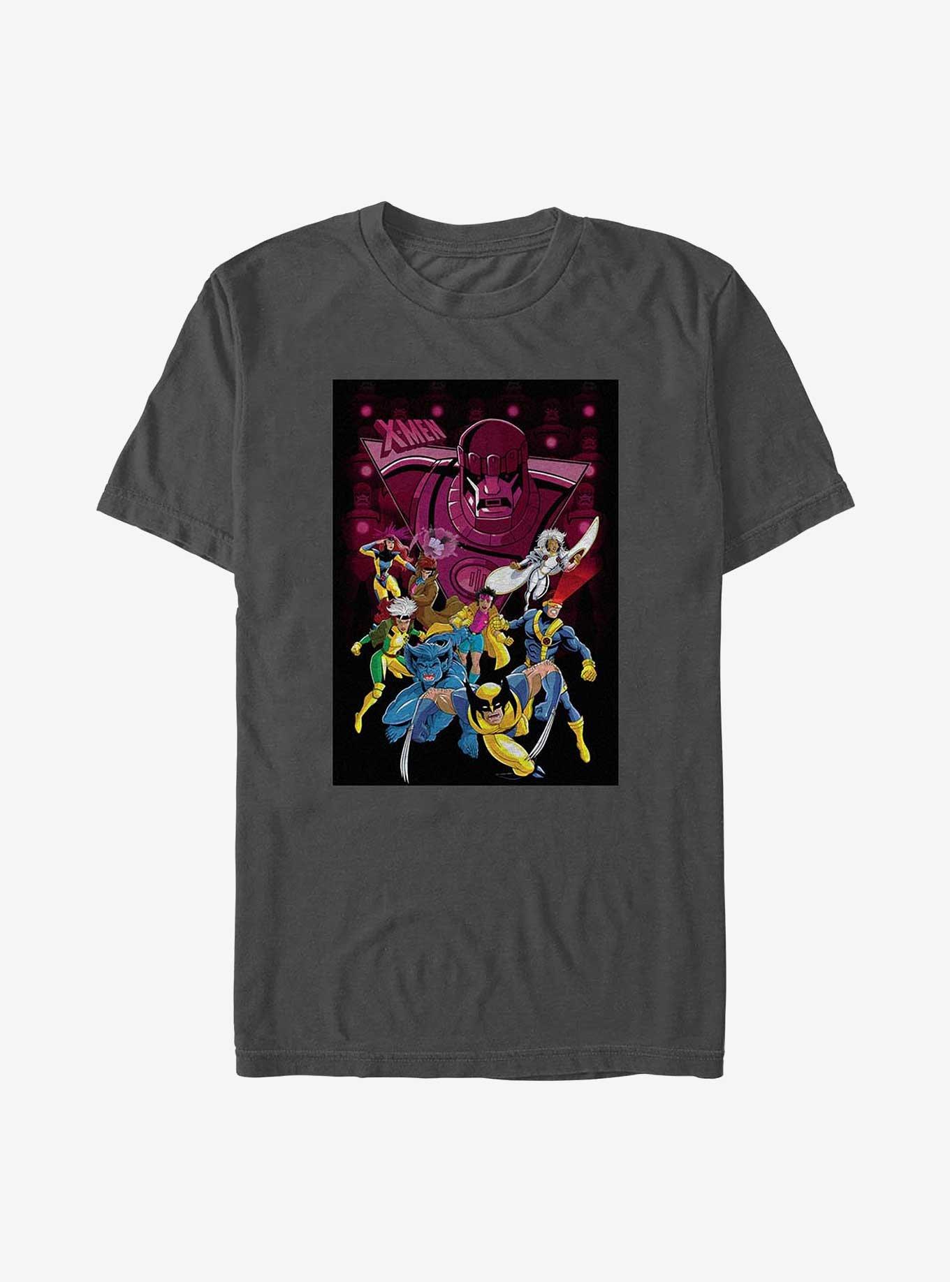 X-Men 90's Sentinel Attack T-Shirt, CHARCOAL, hi-res