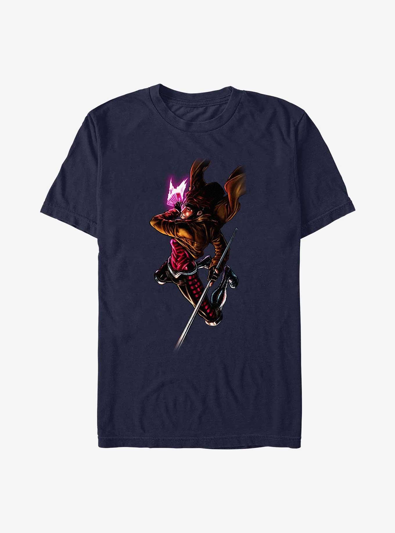 X-Men Gambit Card Flipper T-Shirt, NAVY, hi-res