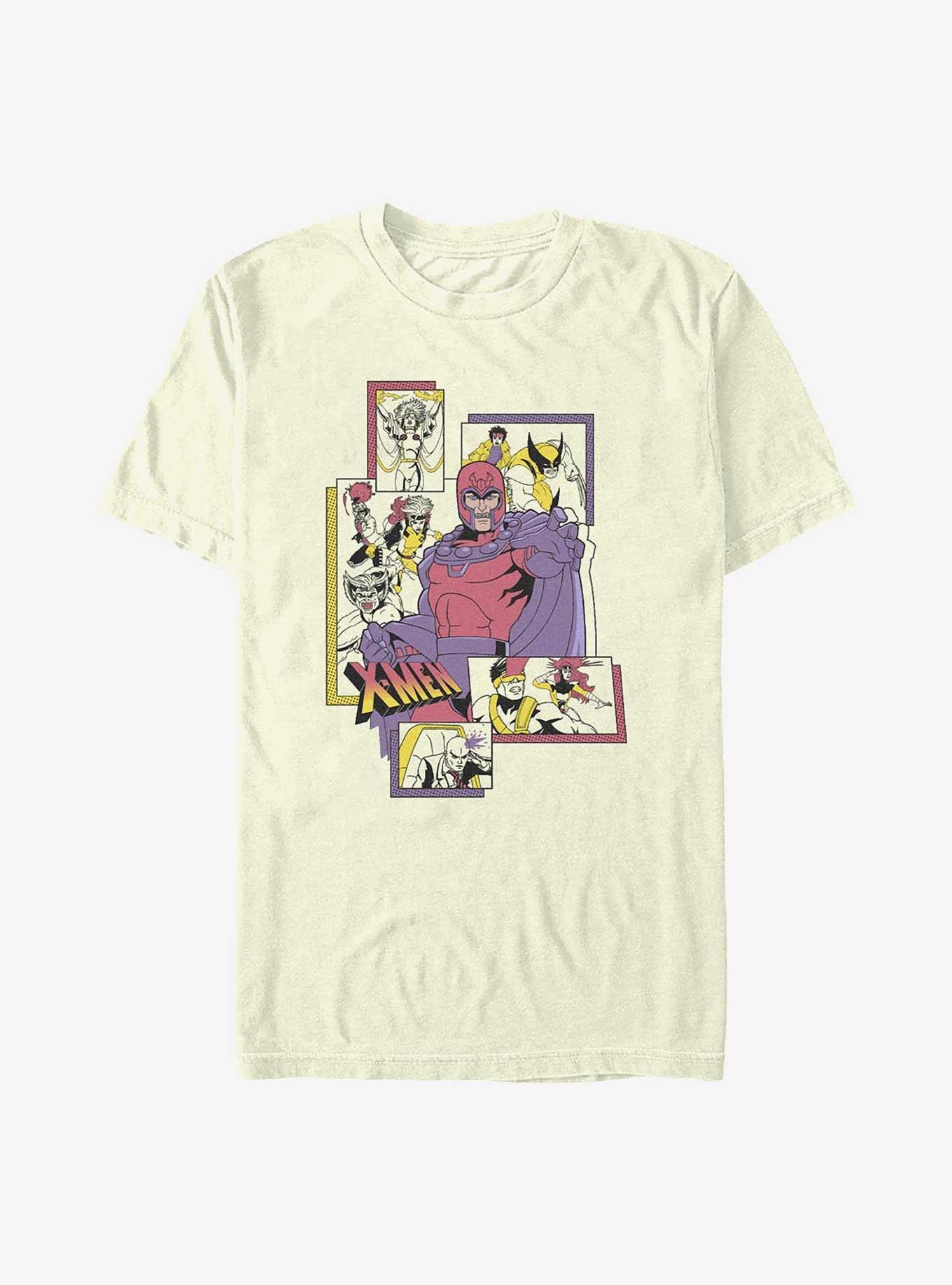X-Men 90's Animated Panels T-Shirt, NATURAL, hi-res