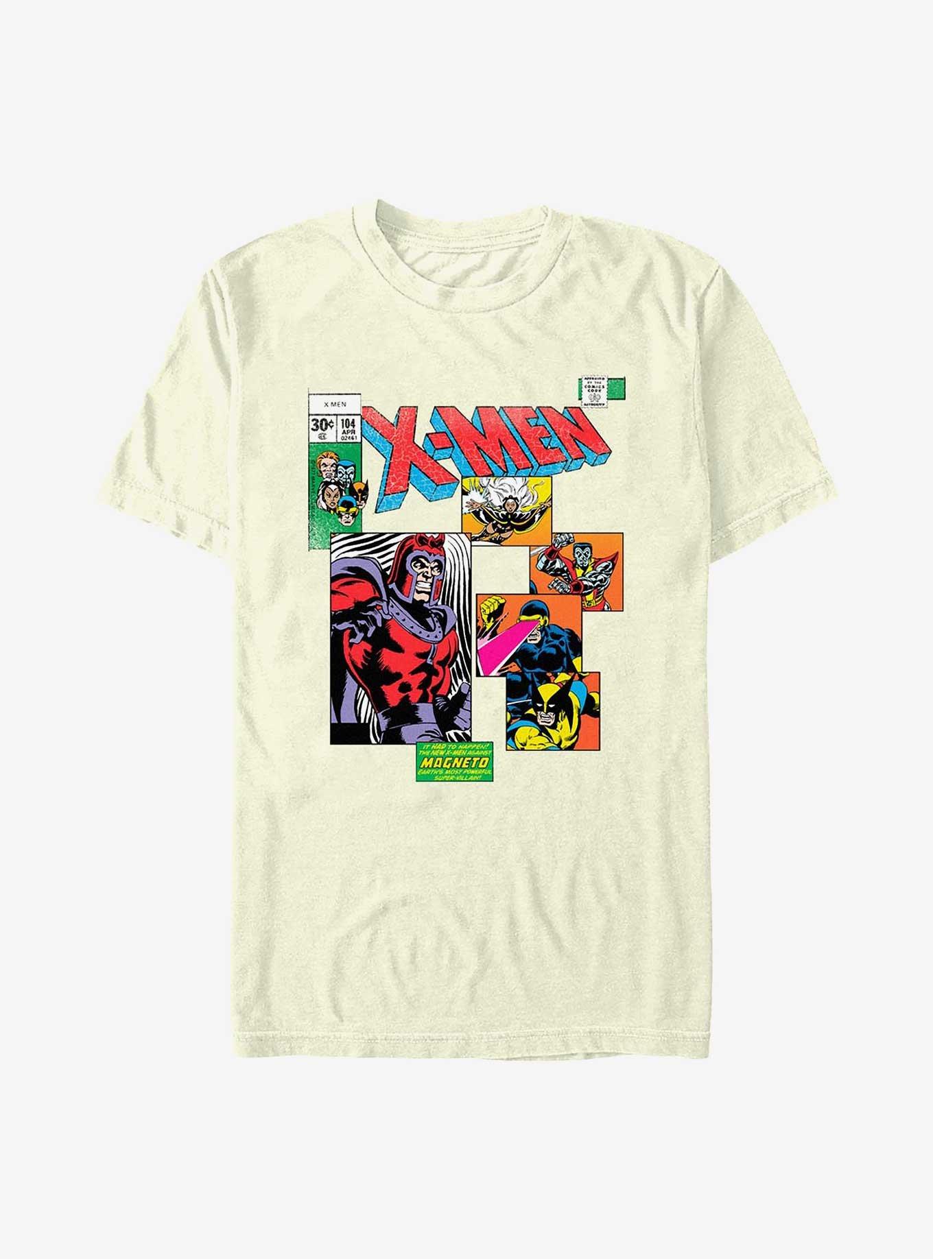 X-Men Magneto Fight Cover T-Shirt, NATURAL, hi-res