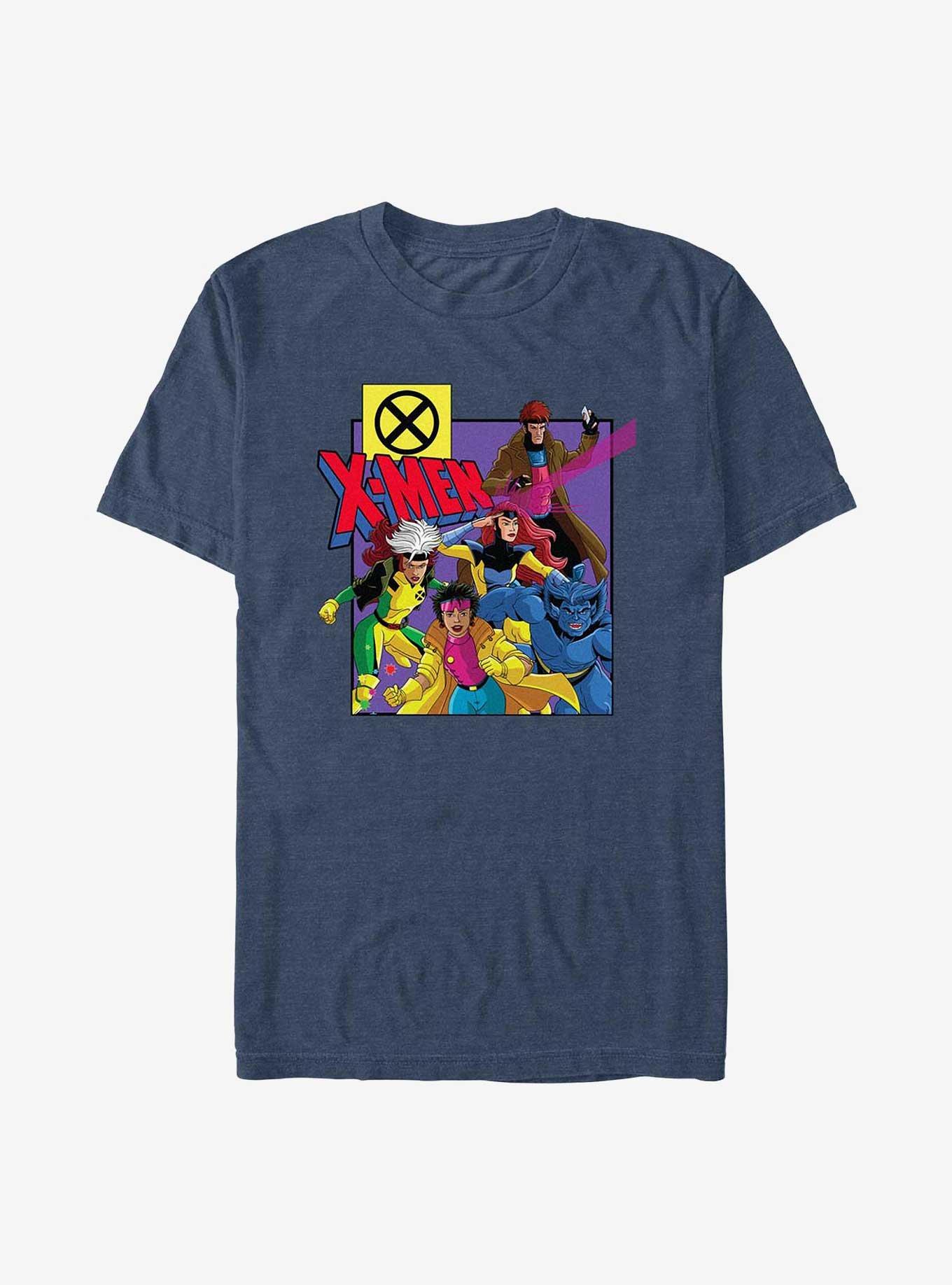 X-Men Cover T-Shirt, NAVY HTR, hi-res