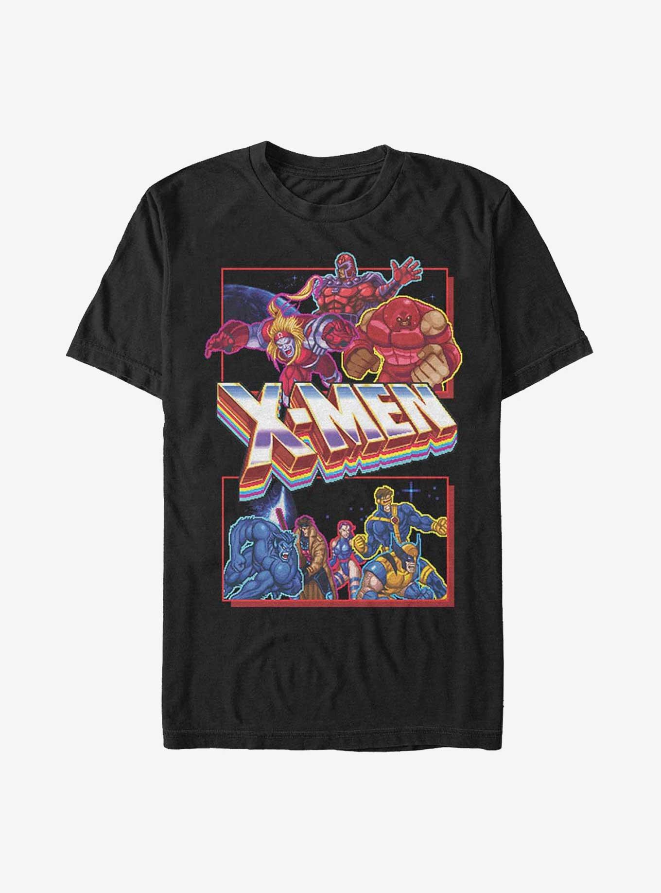 X-Men Arcade Fight T-Shirt, BLACK, hi-res
