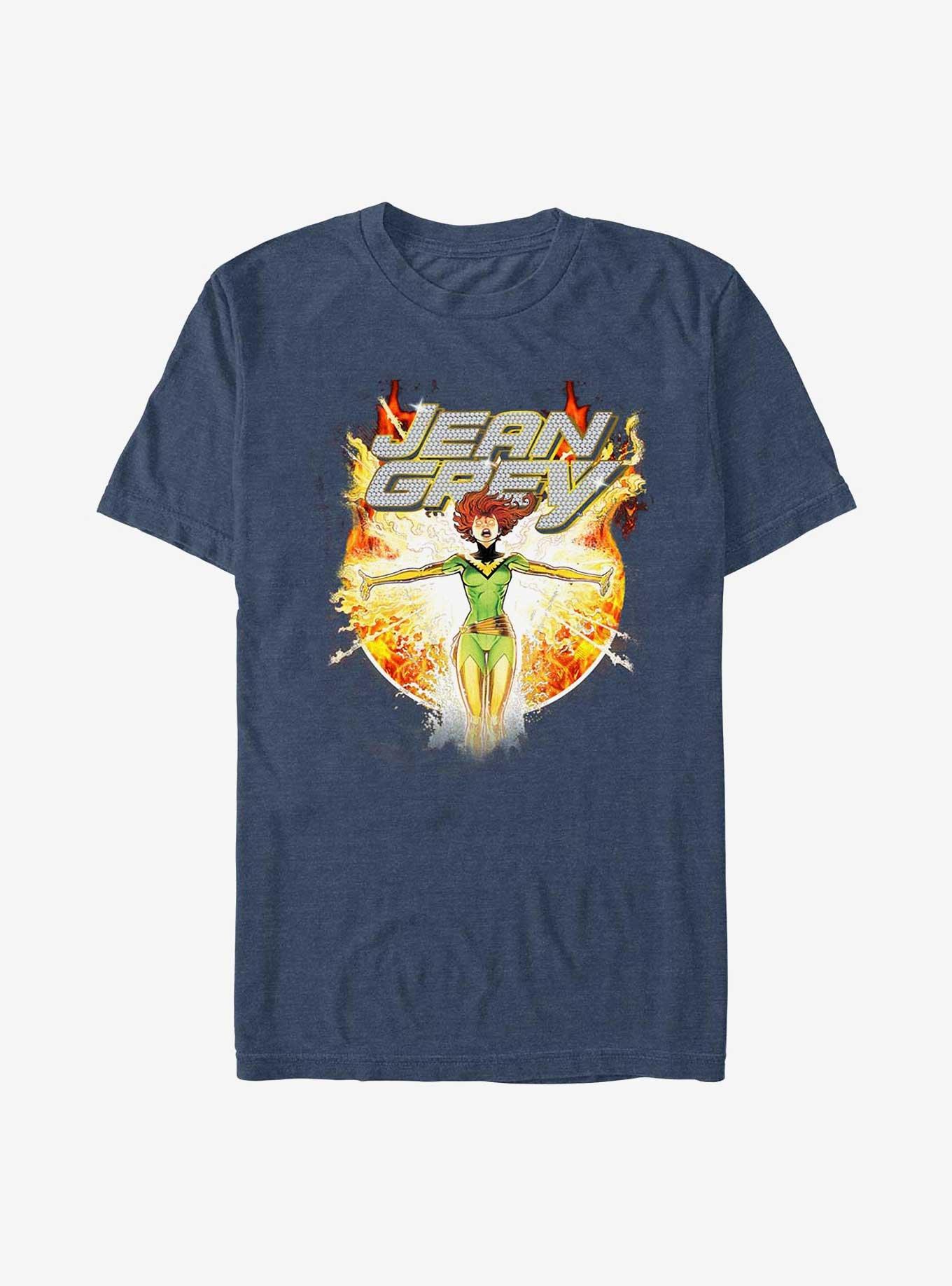 X-Men Jean Grey T-Shirt, NAVY HTR, hi-res