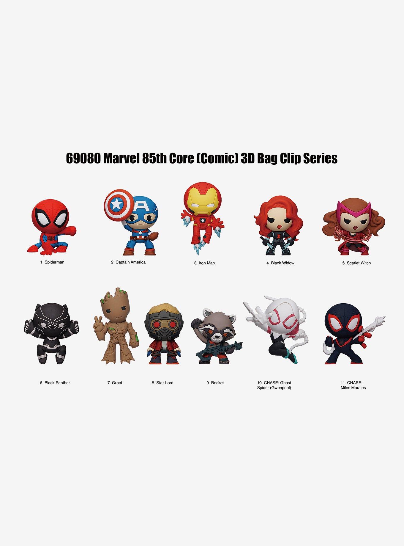 Marvel 85th Anniversary Character Blind Bag Figural Bag Clip | Hot