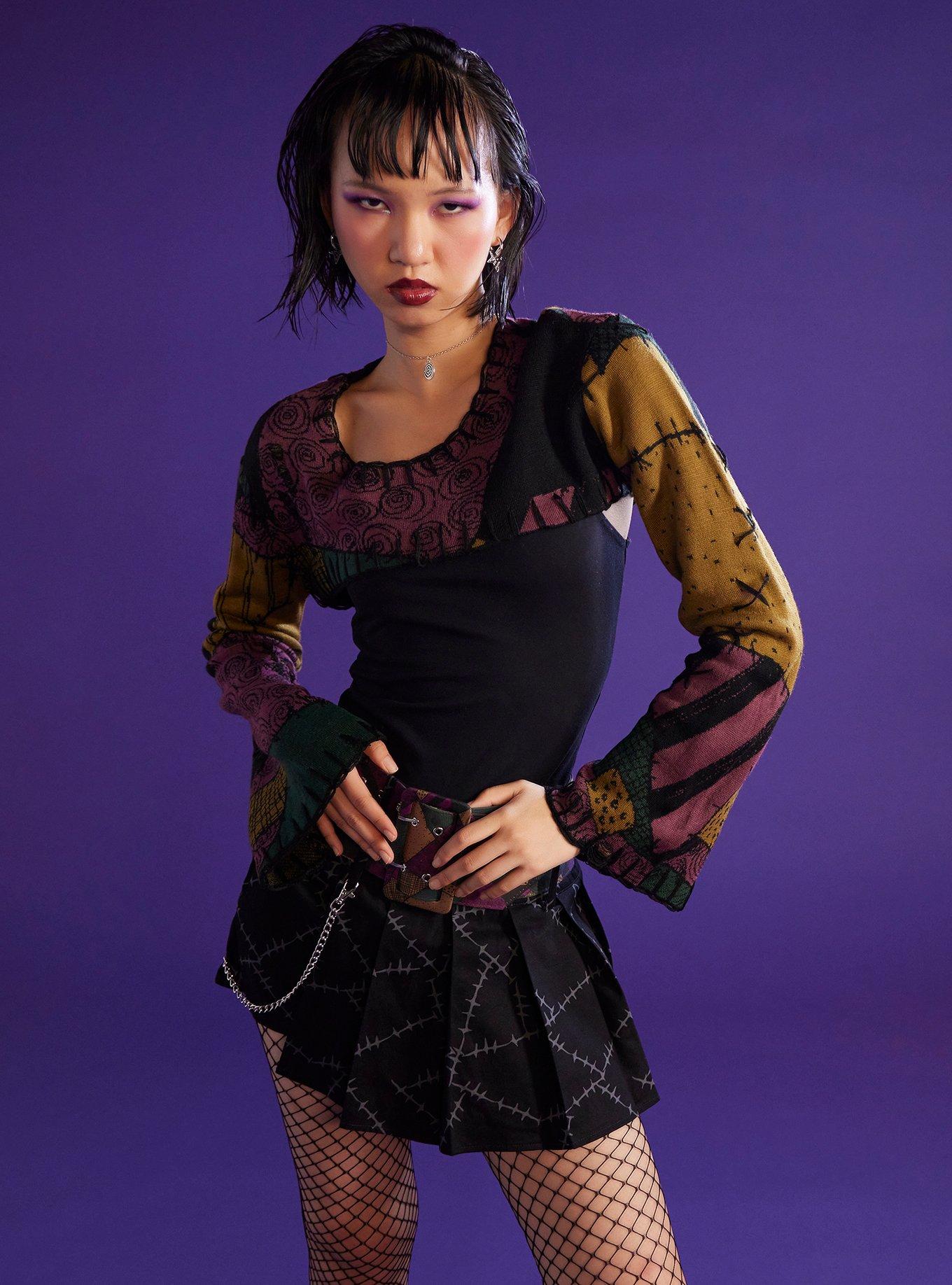 Her Universe The Nightmare Before Christmas Sally Bolero Girls Crop Shrug, , hi-res