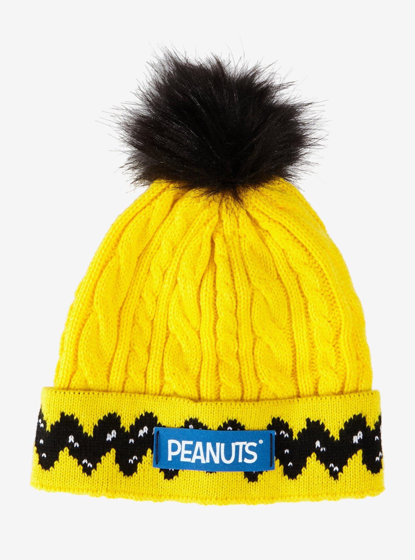 Peanuts Charlie Brown Stripe Pom Beanie, , hi-res