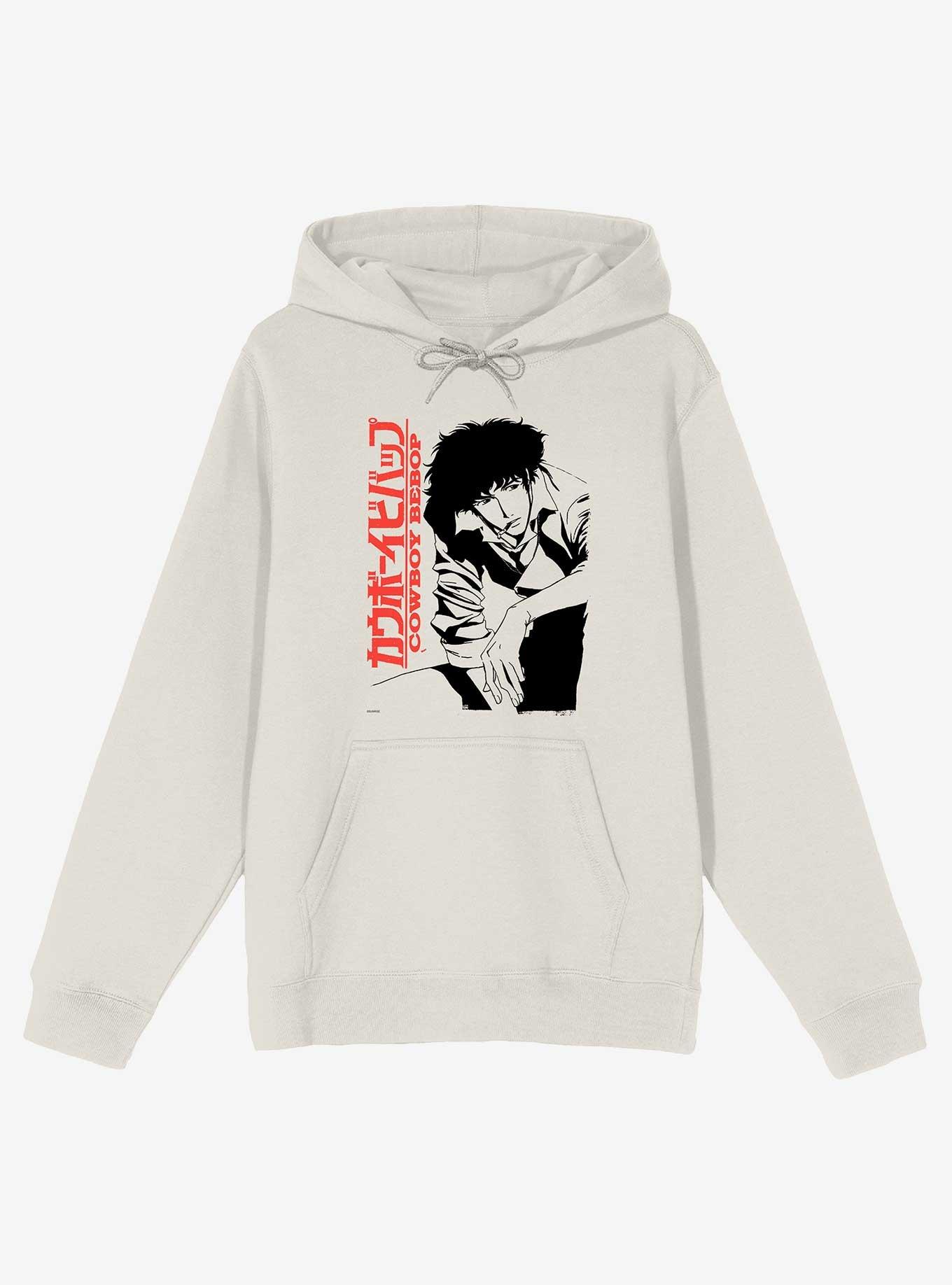 Cowboy Bebop Spike Outline Hoodie, WHITE, hi-res