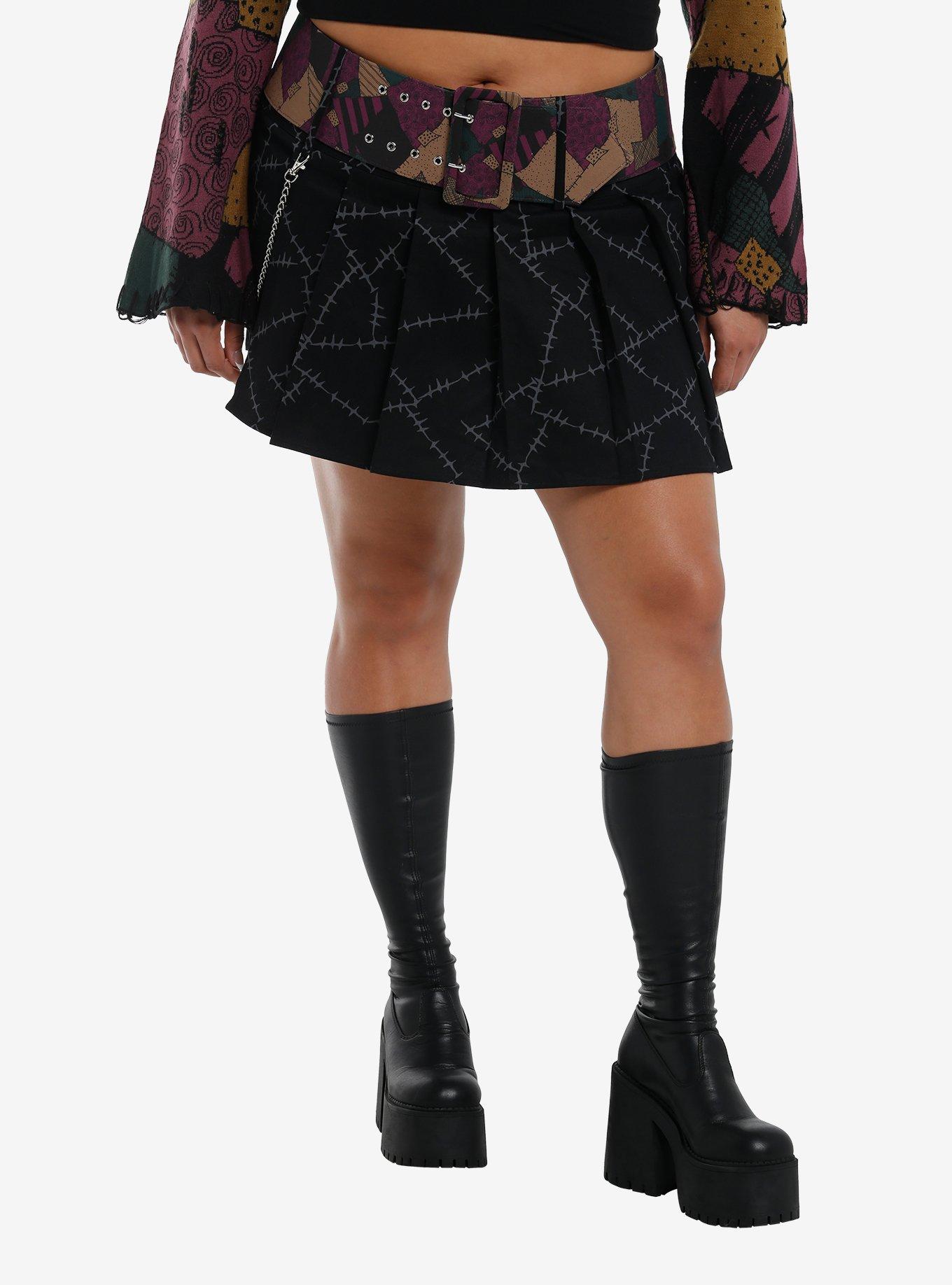 Her Universe The Nightmare Before Christmas Sally Wide Belt Mini Skirt Plus Size, MULTI, hi-res