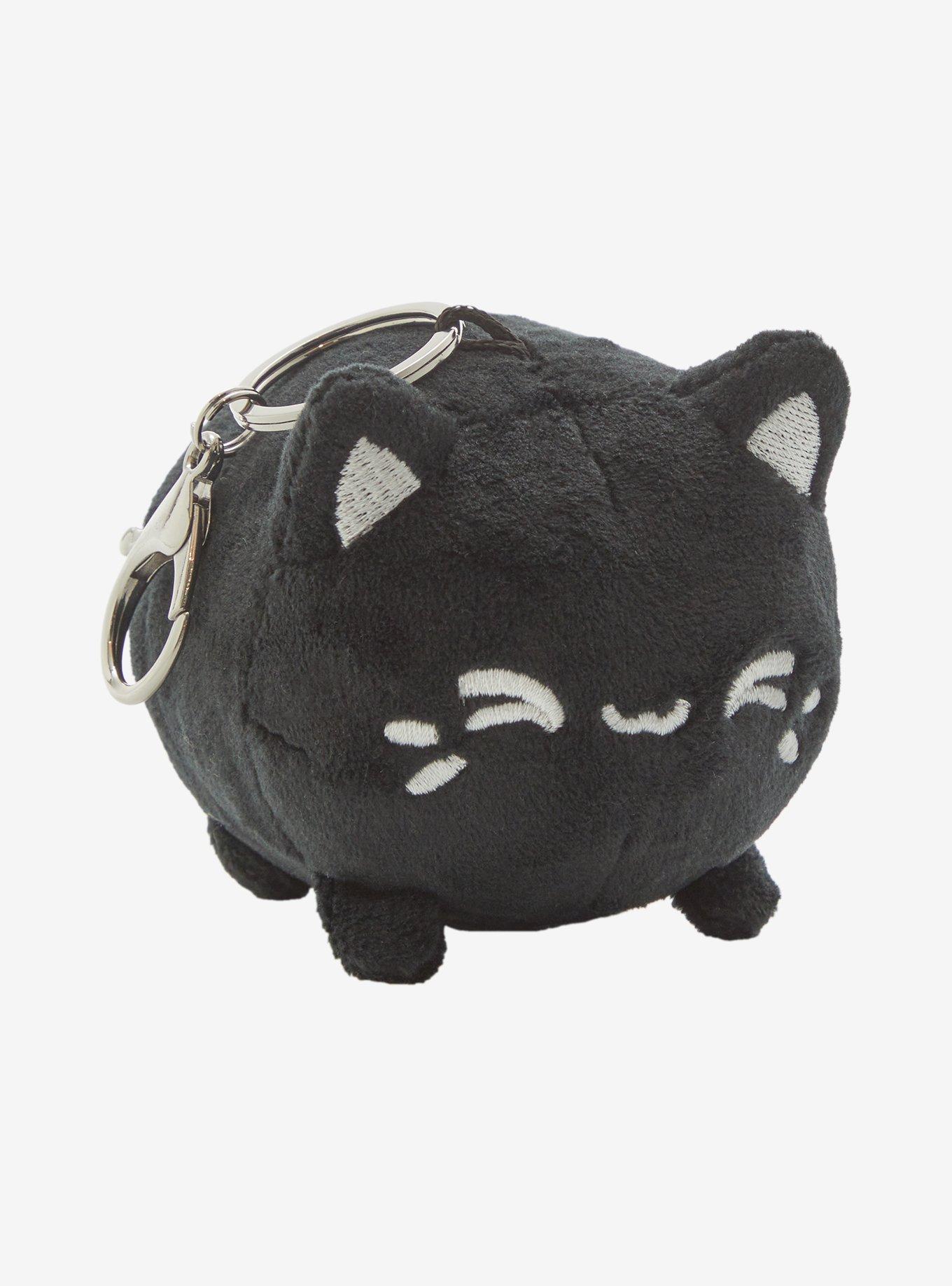 Tasty Peach Meowchi Black Sesame Plush Key Chain, , hi-res