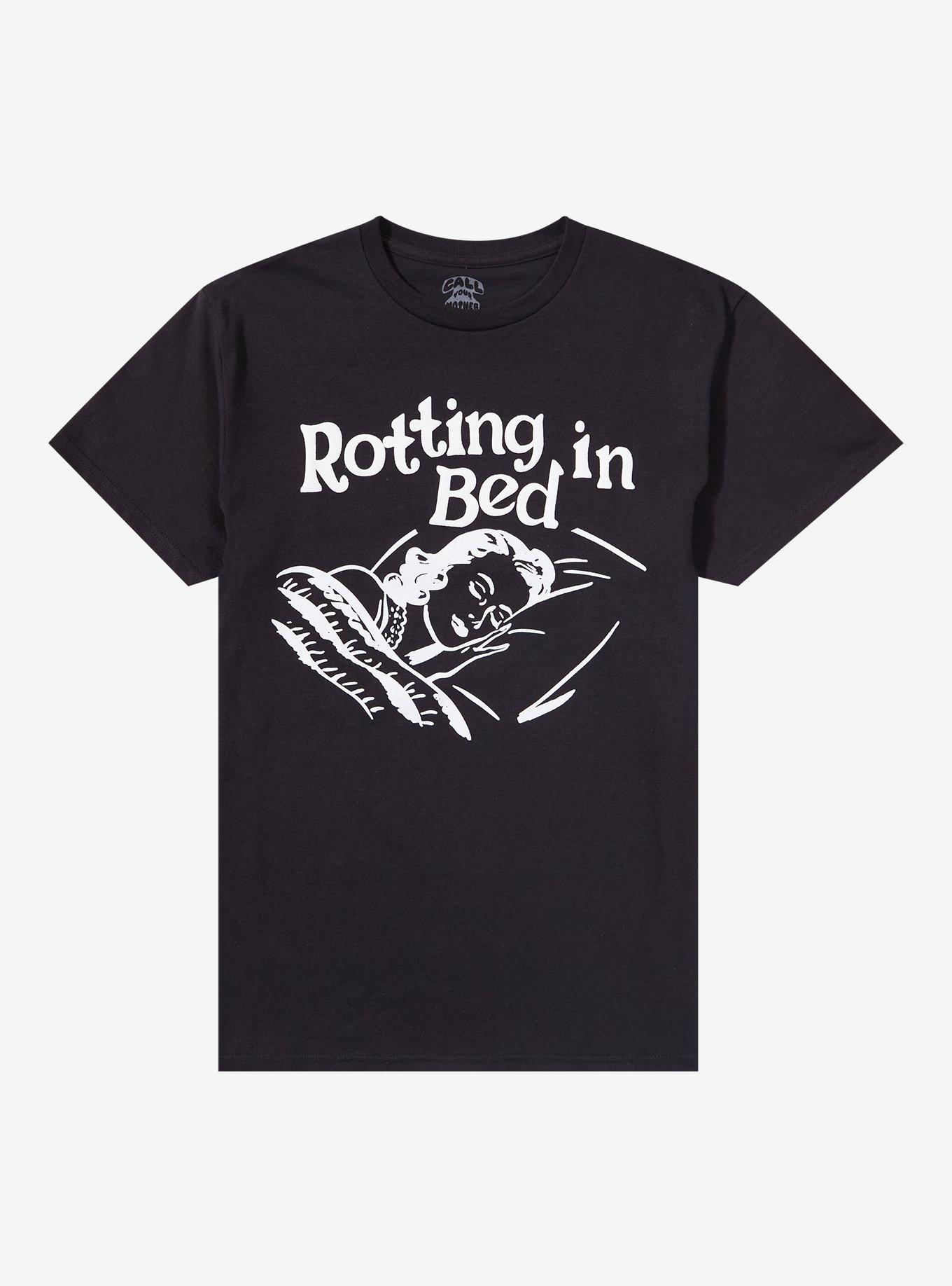 Rotting In Bed T-Shirt By Call Your Mother, BLACK, hi-res