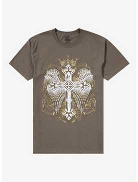 Winged Cross With Crown T-Shirt By Call Your Mother, , hi-res