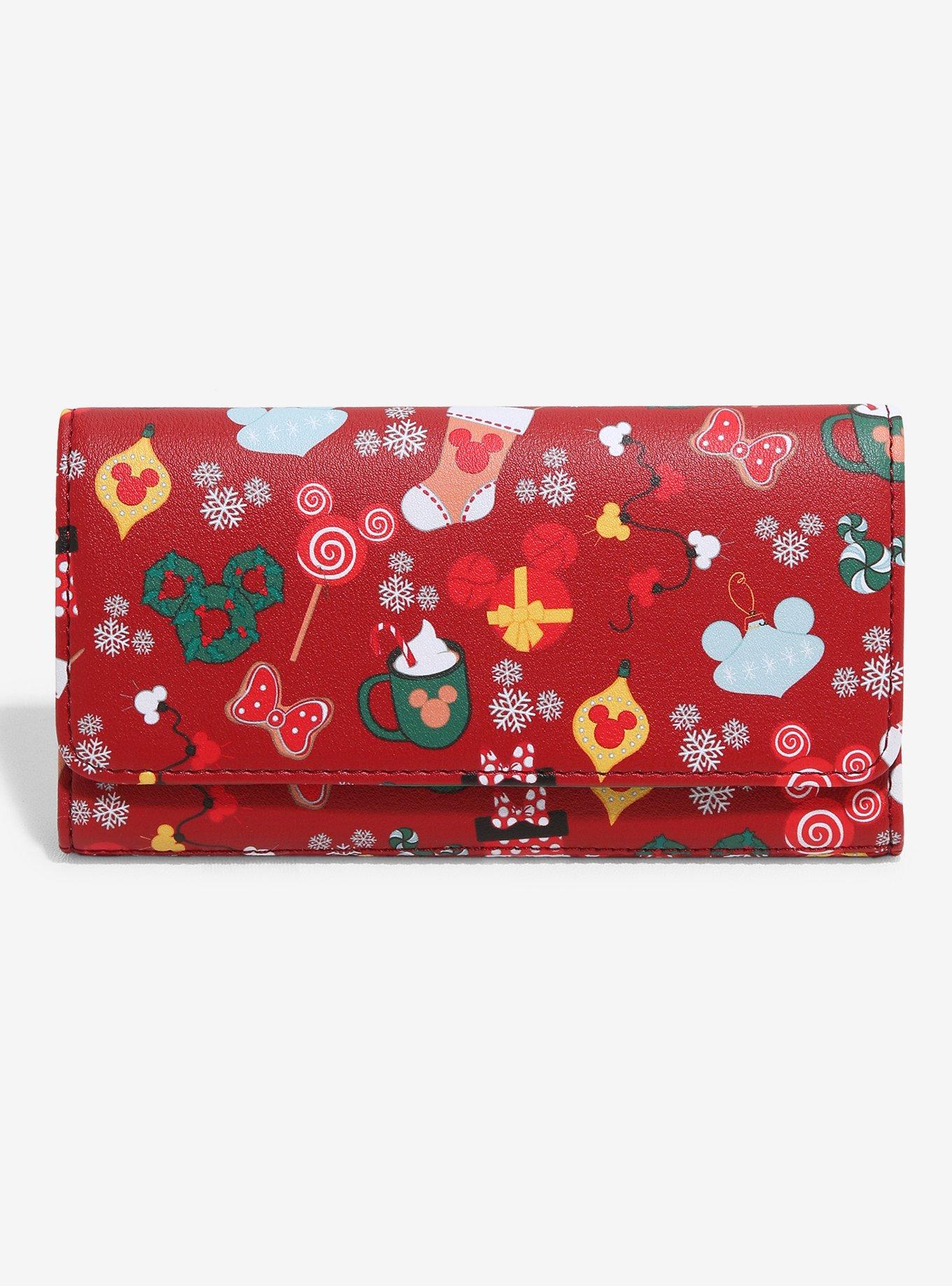 Loungefly Disney Mickey Mouse Holiday Sweets & Treats Flap Wallet Hot Topic Exclusive, , hi-res