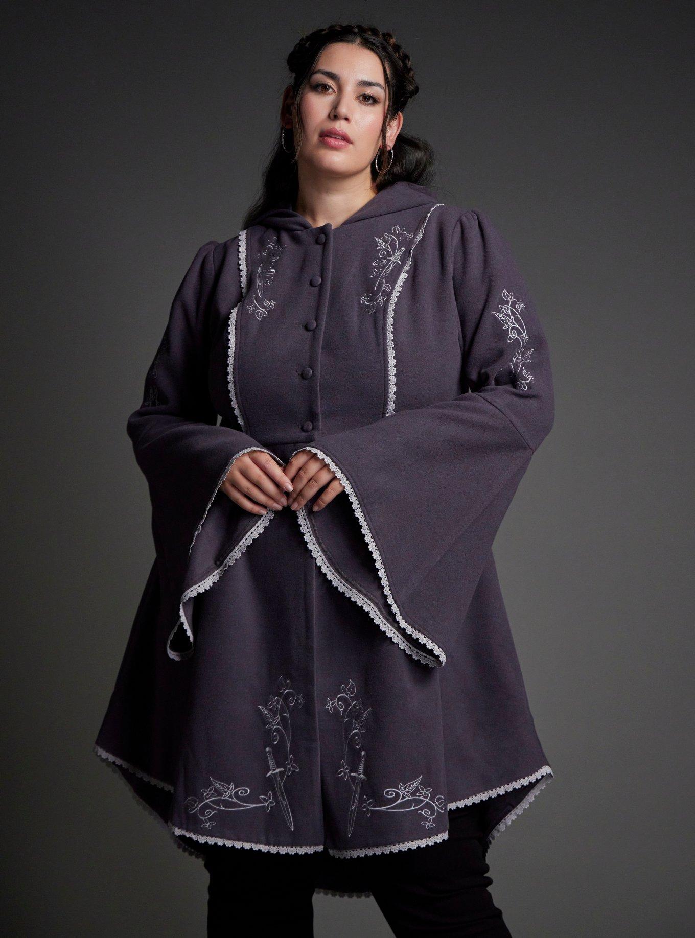 Her Universe The Lord Of The Rings Arwen Bell Sleeve Coat Plus Size Her Universe Exclusive, , hi-res