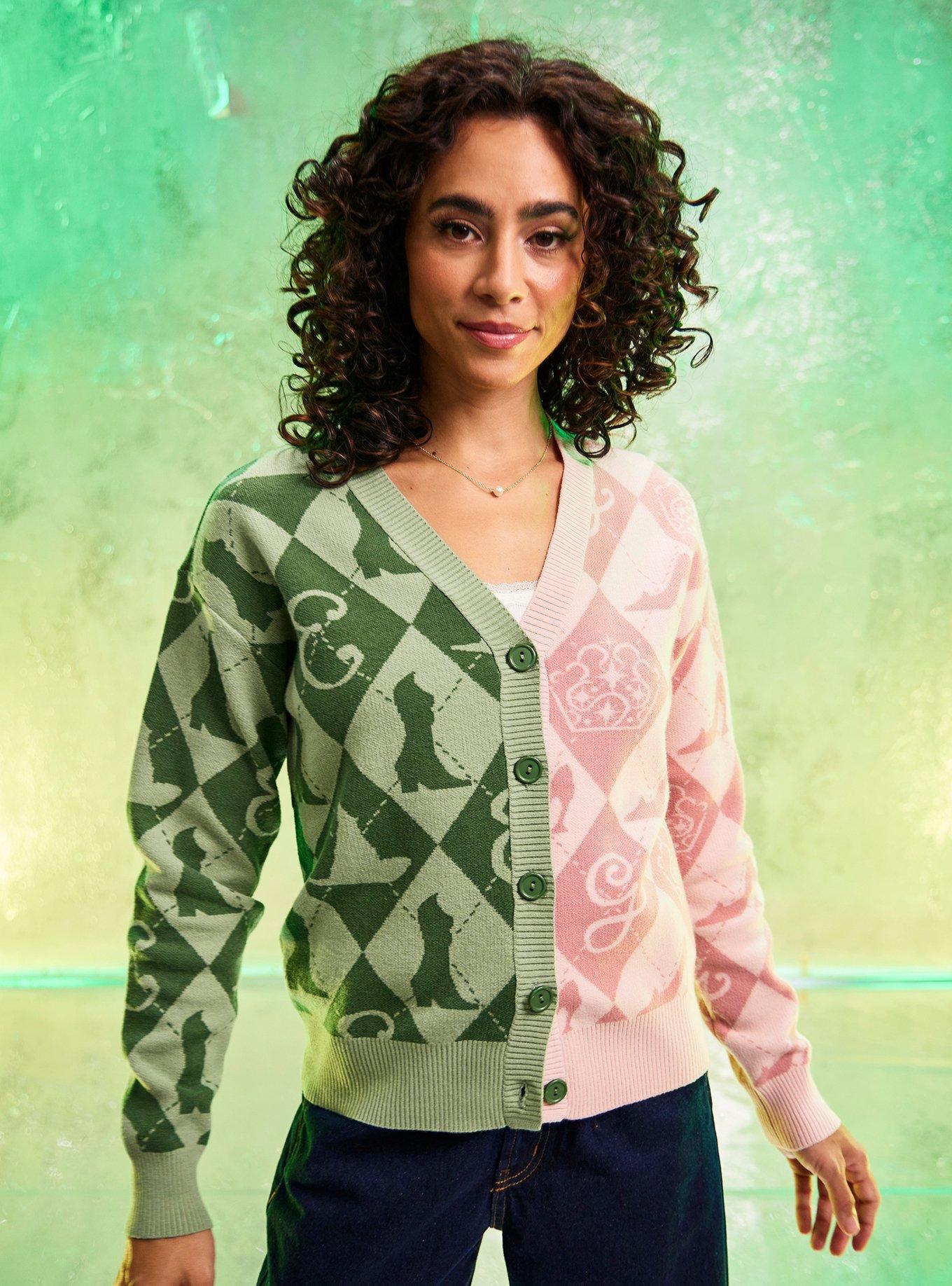 Her Universe Wicked Elphaba & Glinda Split Cardigan Her Universe Exclusive, MULTI, hi-res