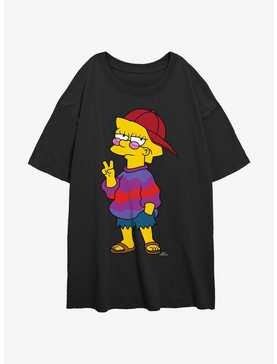 The Simpsons Cool Lisa Womens Oversized T-Shirt, , hi-res