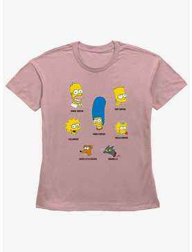 The Simpsons Family Faces Womens Straight Fit T-Shirt, , hi-res