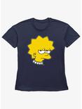 The Simpsons Unamused Lisa Womens Straight Fit T-Shirt, NAVY, hi-res