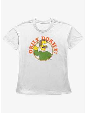 The Simpsons Okily Dokily Ned Flanders Womens Straight Fit T-Shirt, , hi-res