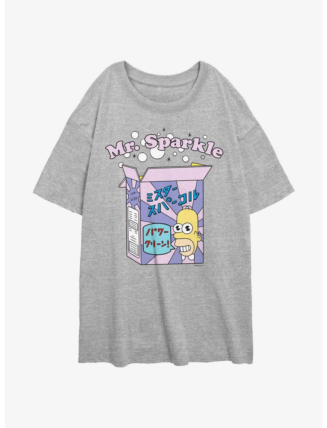 The Simpsons Mr. Sparkle Box Womens Oversized T-Shirt, ATH HTR, hi-res