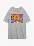 The Simpsons Donut Head Homer Womens Oversized T-Shirt, ATH HTR, hi-res