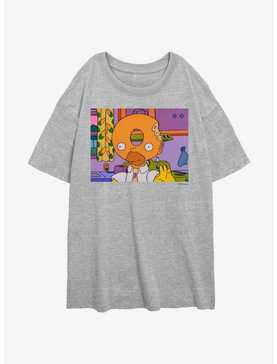 The Simpsons Donut Head Homer Womens Oversized T-Shirt, , hi-res
