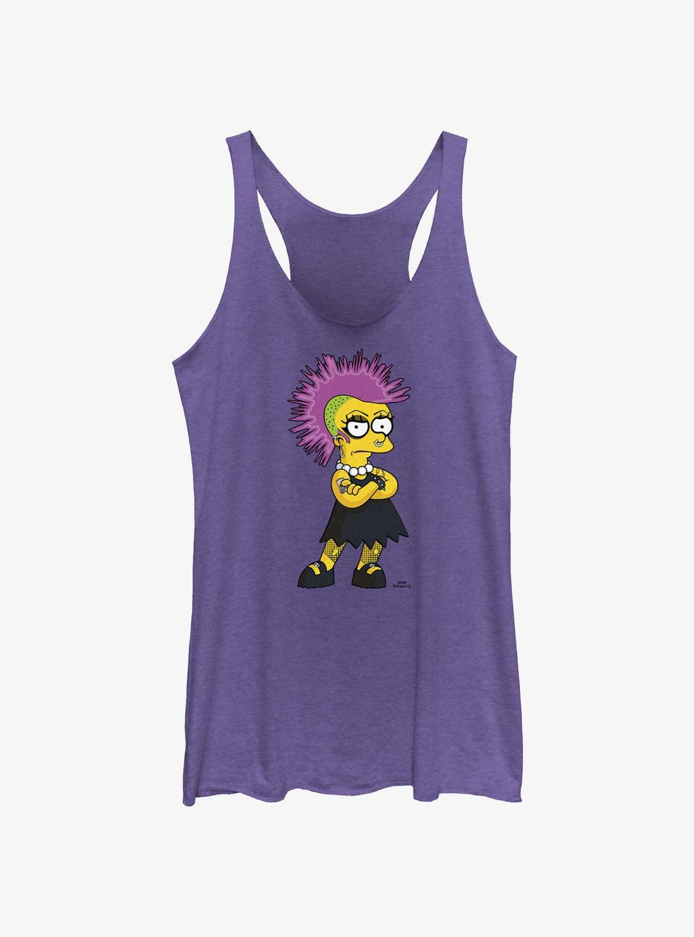 The Simpsons Punk Lisa Womens Tank Top, , hi-res