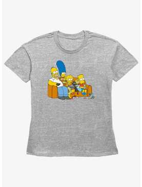 The Simpsons Family Couch Womens Straight Fit T-Shirt, , hi-res
