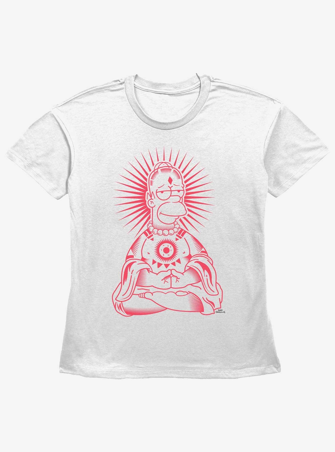 The Simpsons Zen Homer Womens Straight Fit T-Shirt, , hi-res