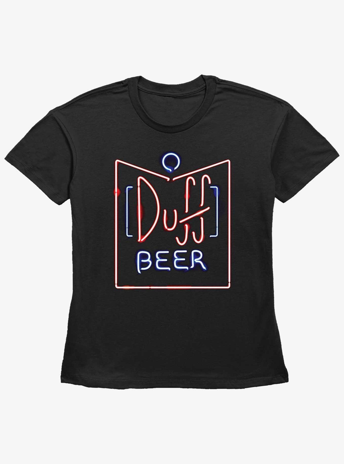 The Simpsons Duff Beer Sign Womens Straight Fit T-Shirt, , hi-res