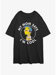 The Simpsons Milhouse Is Cool Womens Oversized T-Shirt, BLACK, hi-res