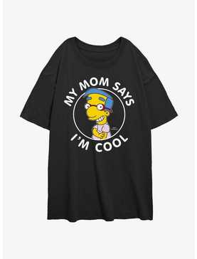 The Simpsons Milhouse Is Cool Womens Oversized T-Shirt, , hi-res
