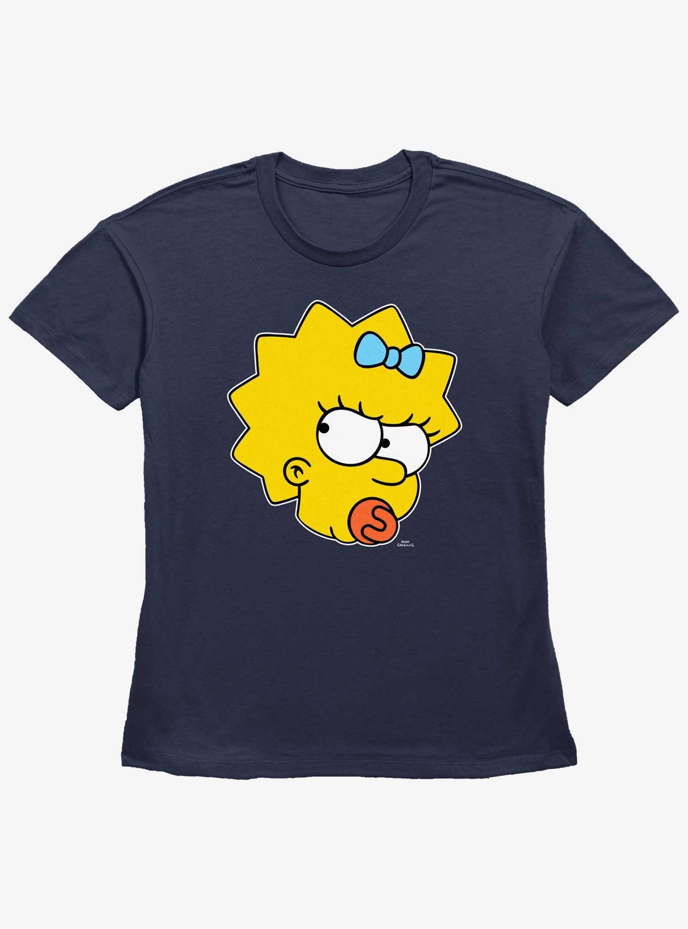 The Simpsons Sassy Maggie Womens Straight Fit T-Shirt, NAVY, hi-res
