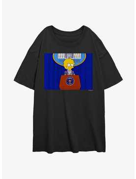 The Simpsons Future President Lisa Womens Oversized T-Shirt, , hi-res