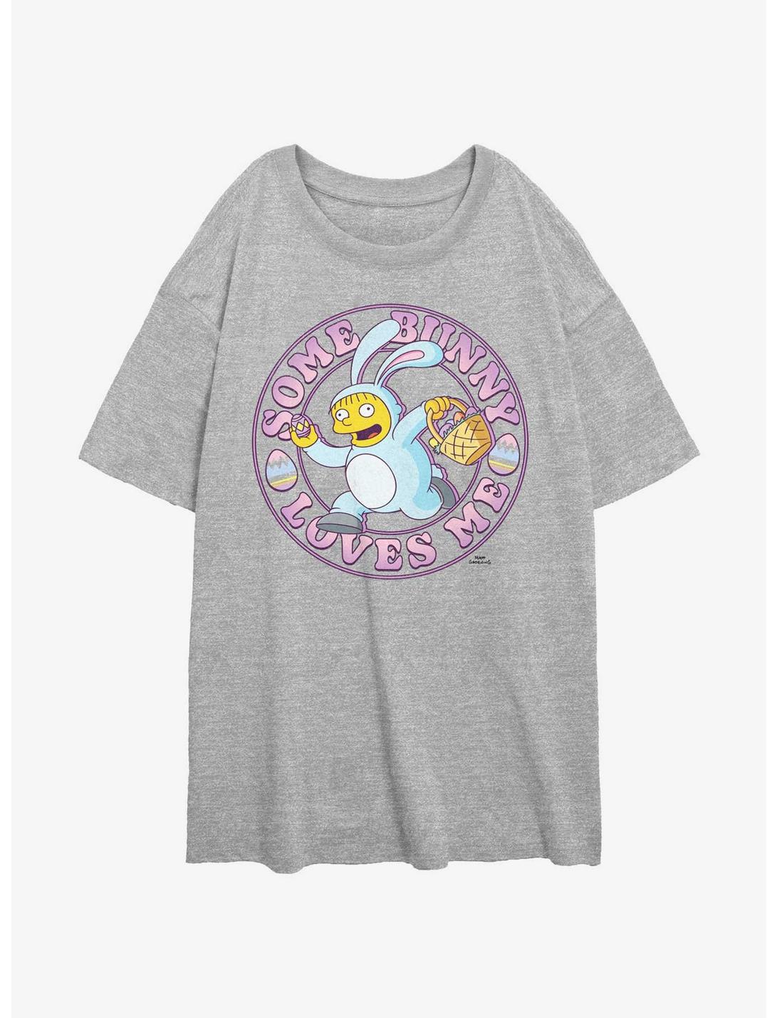 The Simpsons Some Bunny Womens Oversized T-Shirt, ATH HTR, hi-res