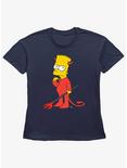 The Simpsons Devil Bart Womens Straight Fit T-Shirt, NAVY, hi-res