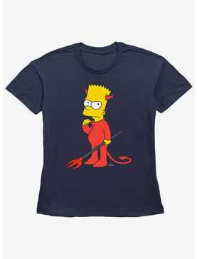 The Simpsons Devil Bart Womens Straight Fit T-Shirt, , hi-res