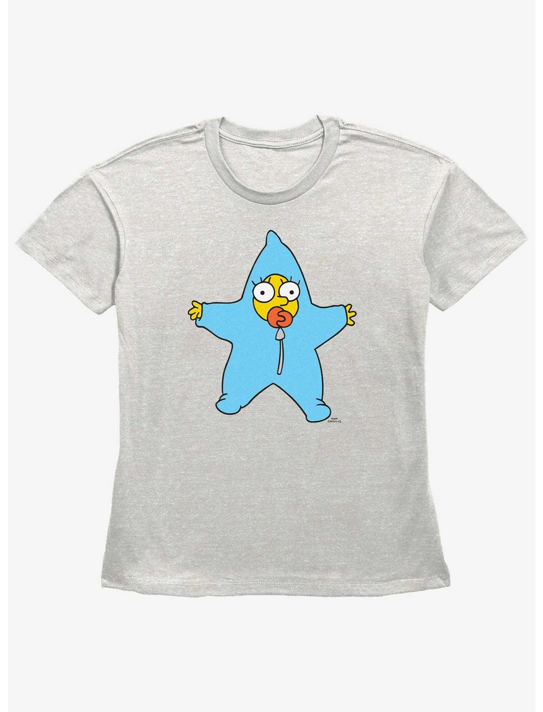 The Simpsons Maggie Star Snow Suit Womens Straight Fit T-Shirt, OATMEAL, hi-res