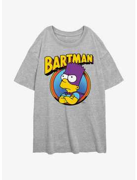 The Simpsons Bartman Circle Womens Oversized T-Shirt, , hi-res