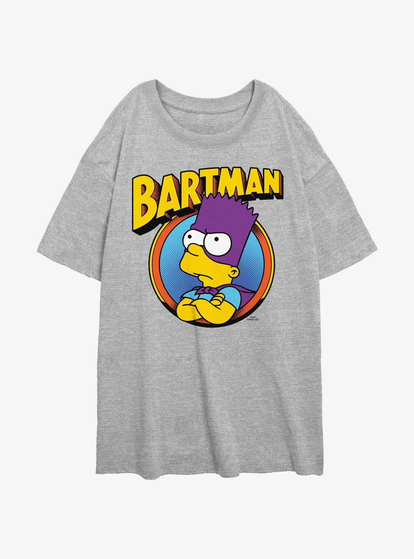 The Simpsons Bartman Circle Womens Oversized T-Shirt, , hi-res