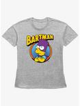 The Simpsons Bartman Circle Womens Straight Fit T-Shirt, HEATHER GR, hi-res