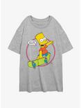 The Simpsons Bart Eat My Shorts Womens Oversized T-Shirt, ATH HTR, hi-res
