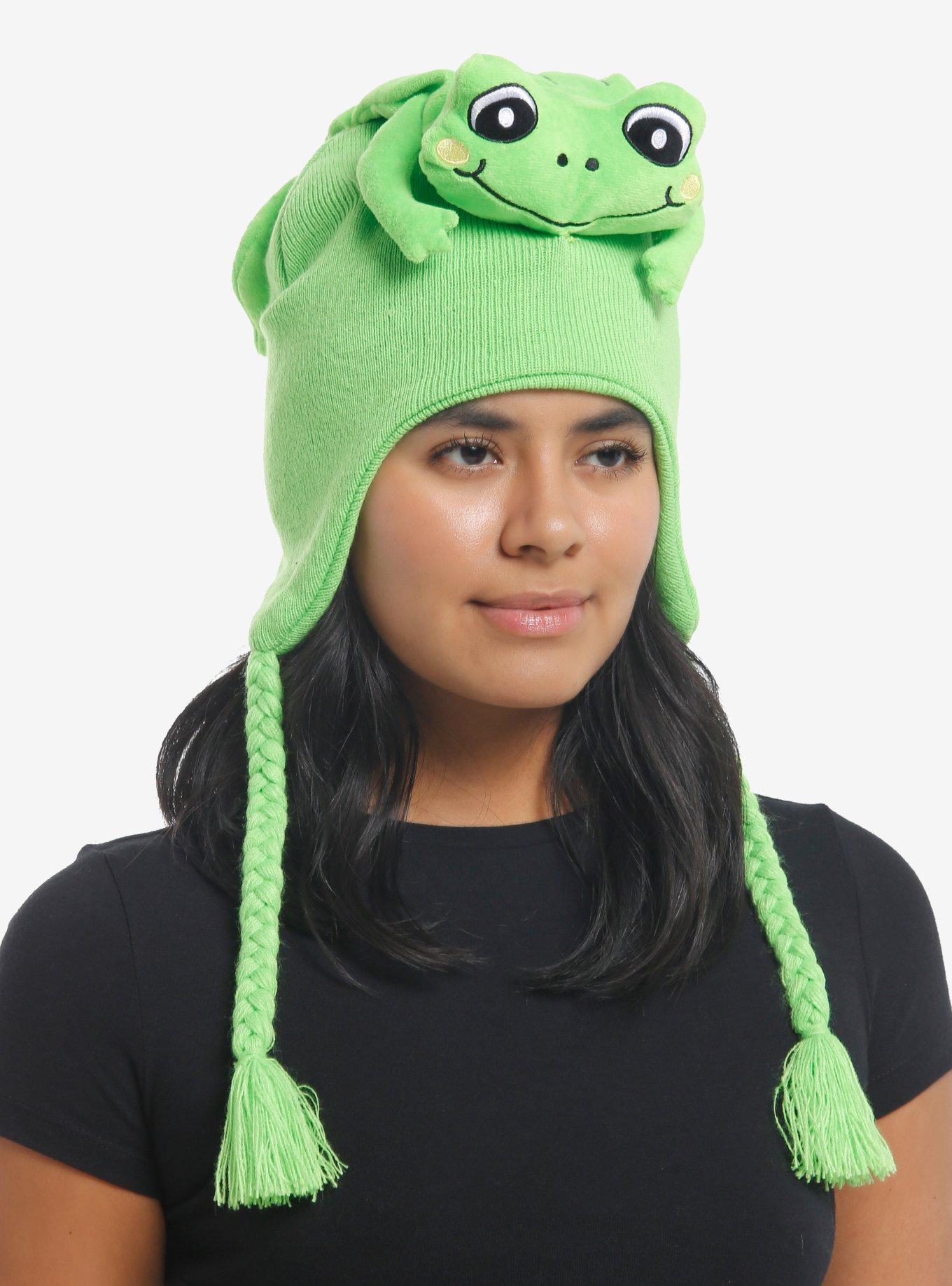 Kawaii Frog Plush Tassel Beanie