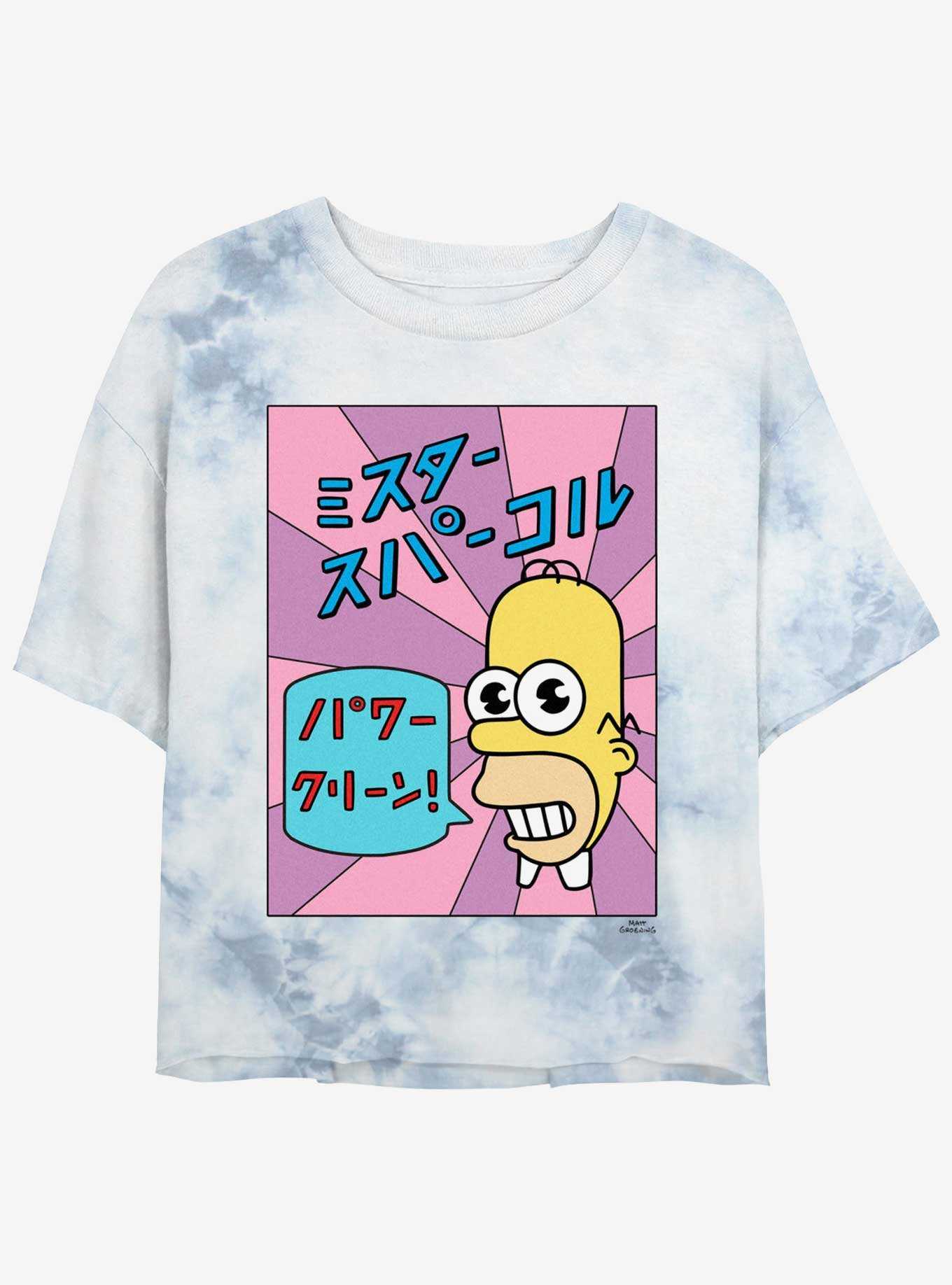 The Simpsons Mr. Sparkle Tie-Dye Womens Crop T-Shirt, , hi-res